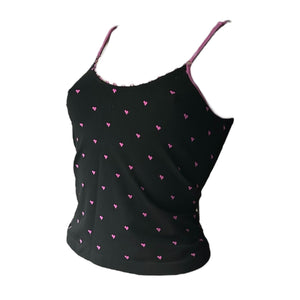 Black & pink stretchy cami top (M/L)