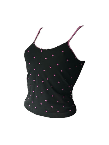 Black & pink stretchy cami top (M/L)