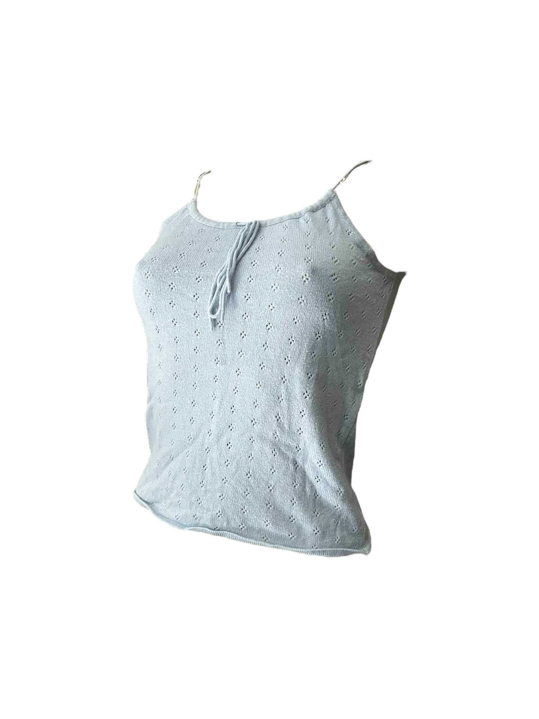 Baby blue knitted cami  top (S/M)