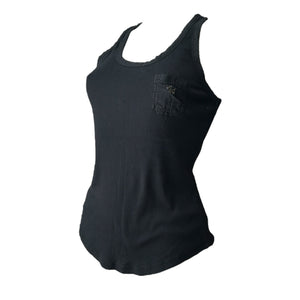 Black logo tank top (S)