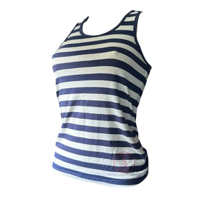Black & white striped cotton tank top (S/M)
