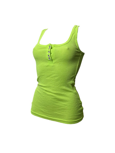 Neon green cotton tank top (S/M)