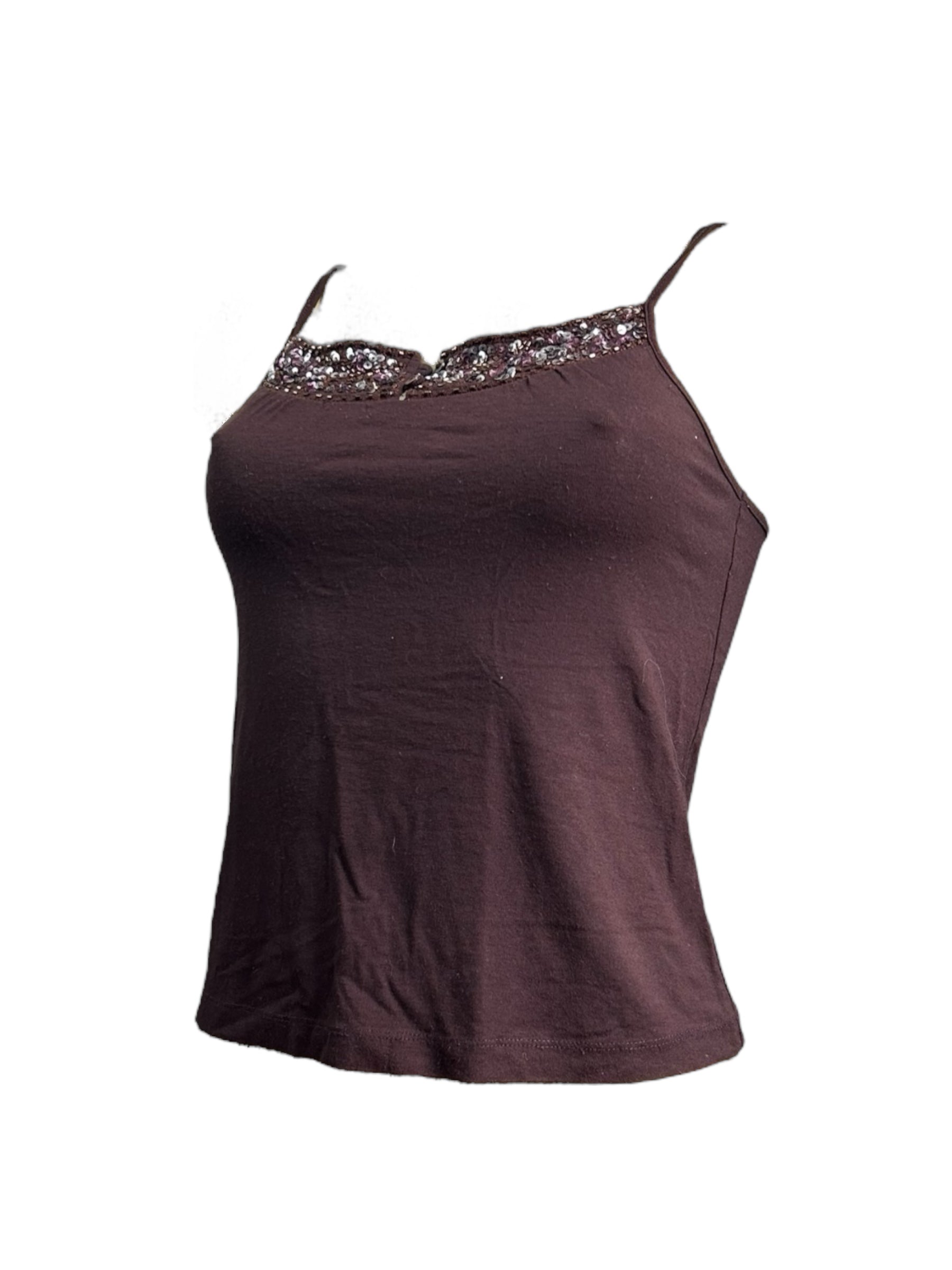 Brown sequins cami top (S/M)