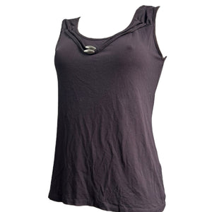 Brown pearls tank top (L)