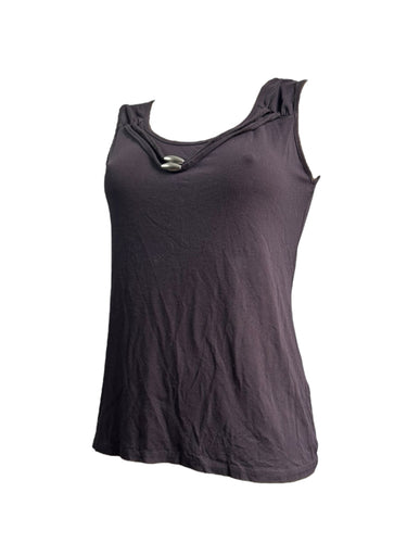 Brown pearls tank top (L)