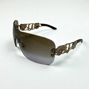 Black floral roses 2000s sunglasses