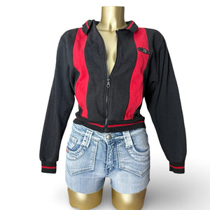 Black & red zip up sweatshirt jacket  (M/L)