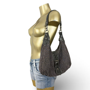 Brown buckle belt besace shoulder bag (20x35cm)