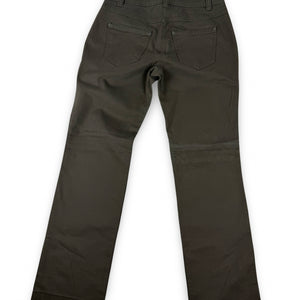 Khaki low rise straight legs denim pants (S)