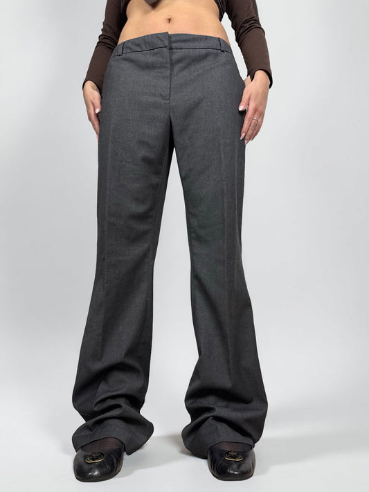 Grey low rise office baggy pants (XXL)