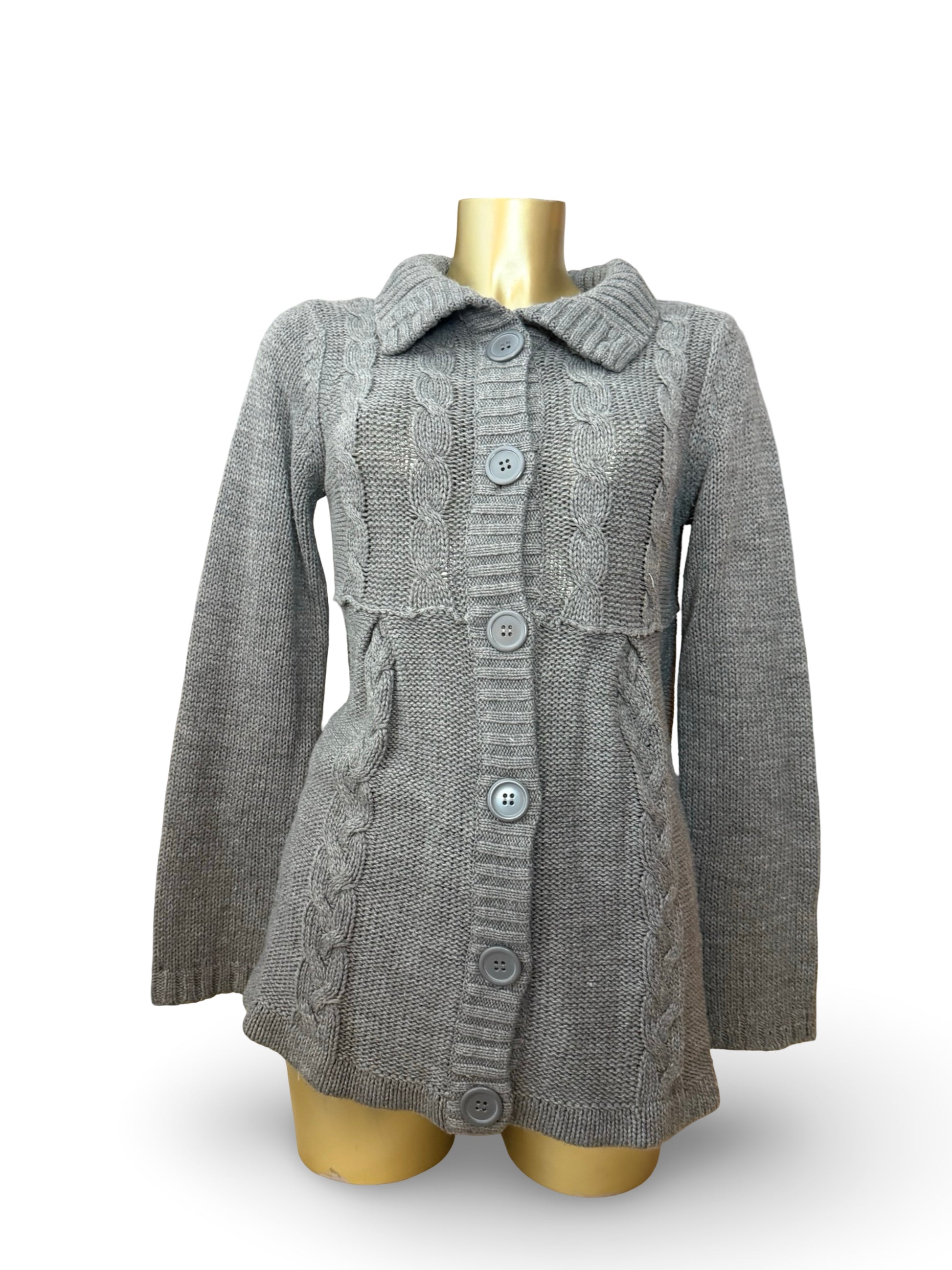 Grey buttons up cardigan jumper (XL)
