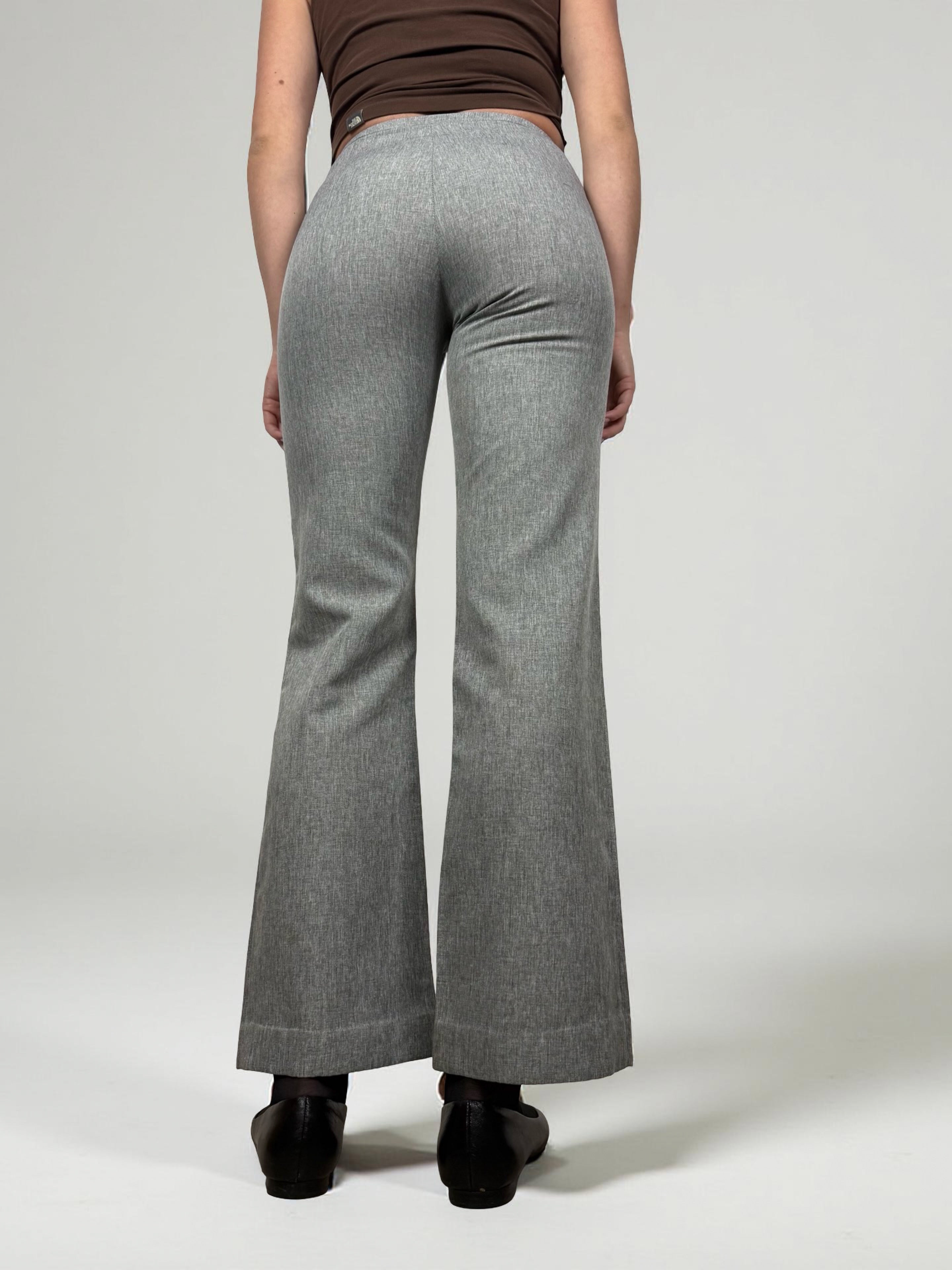 Grey office flare bootcut pants (S)
