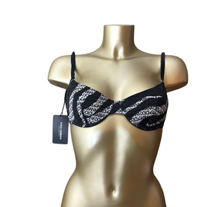 Black zebra lycra brand new bra