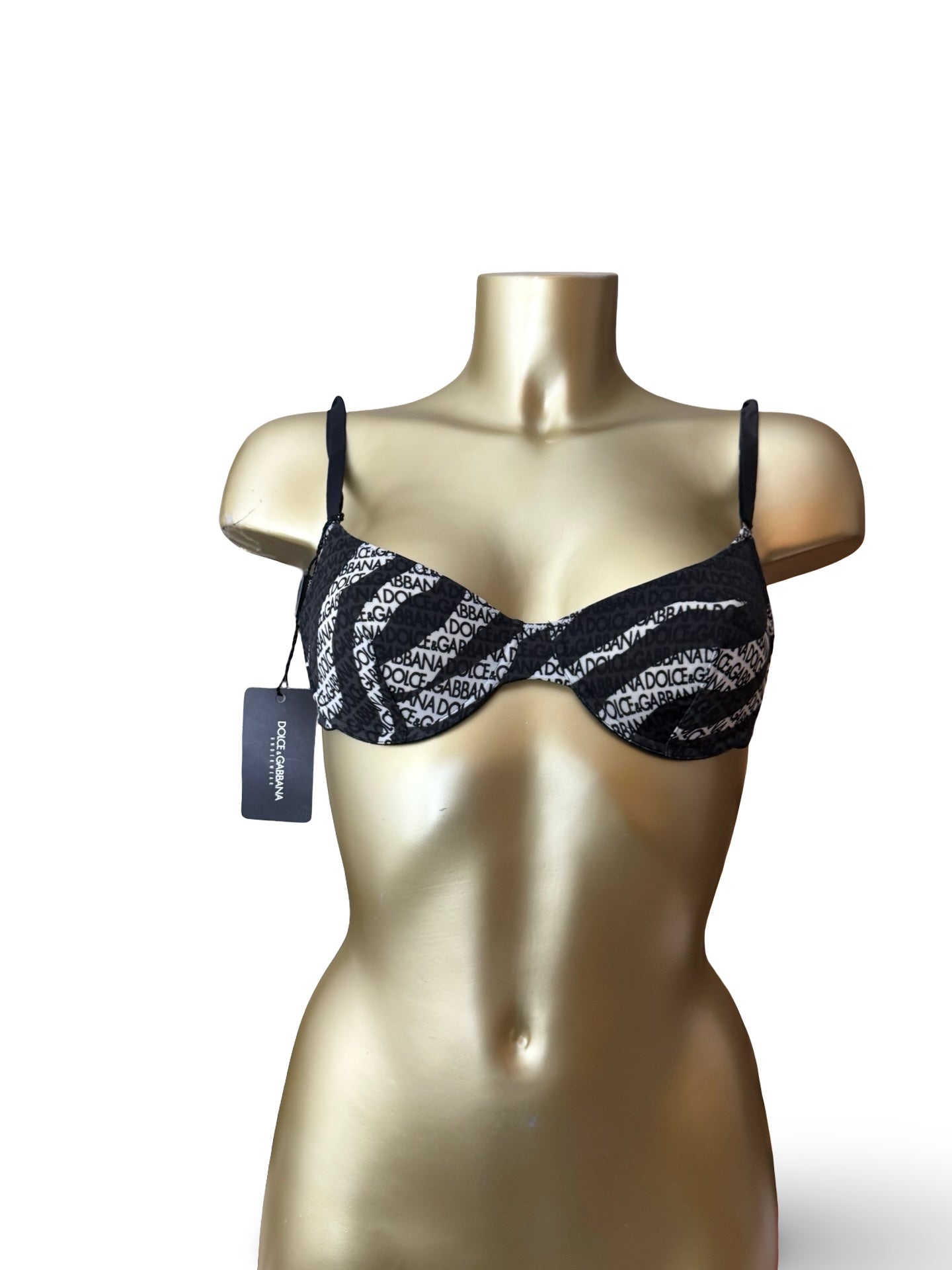 Black zebra lycra brand new bra