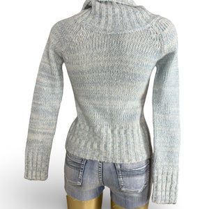 Baby blue turtleneck jumper (S)