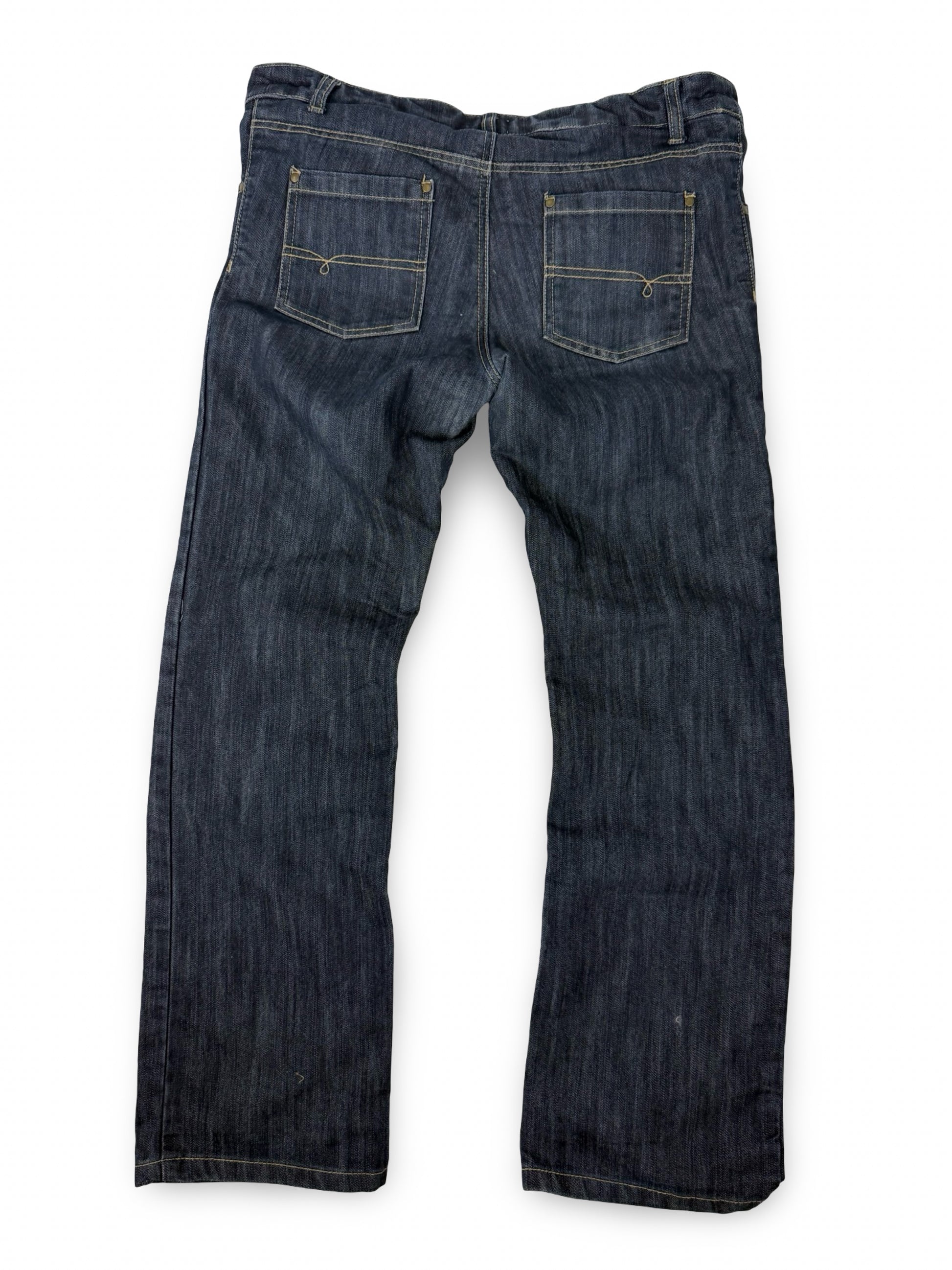 Blue navy stretchy low waist denim bootcut pants (XL)