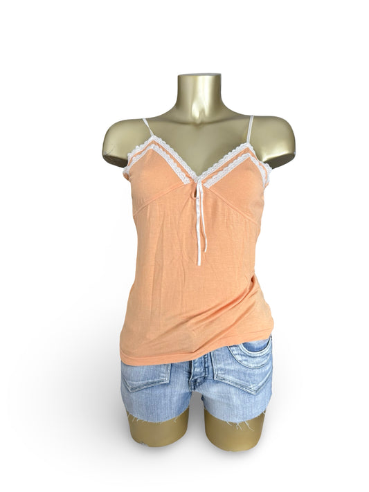 Orange coquette cami top (M/L)