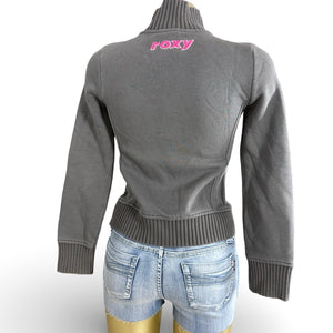 Grey zip up 100% cotton sweatshirt (S)