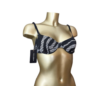 Black zebra lycra brand new bra