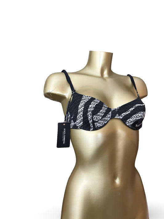 Black zebra lycra brand new bra