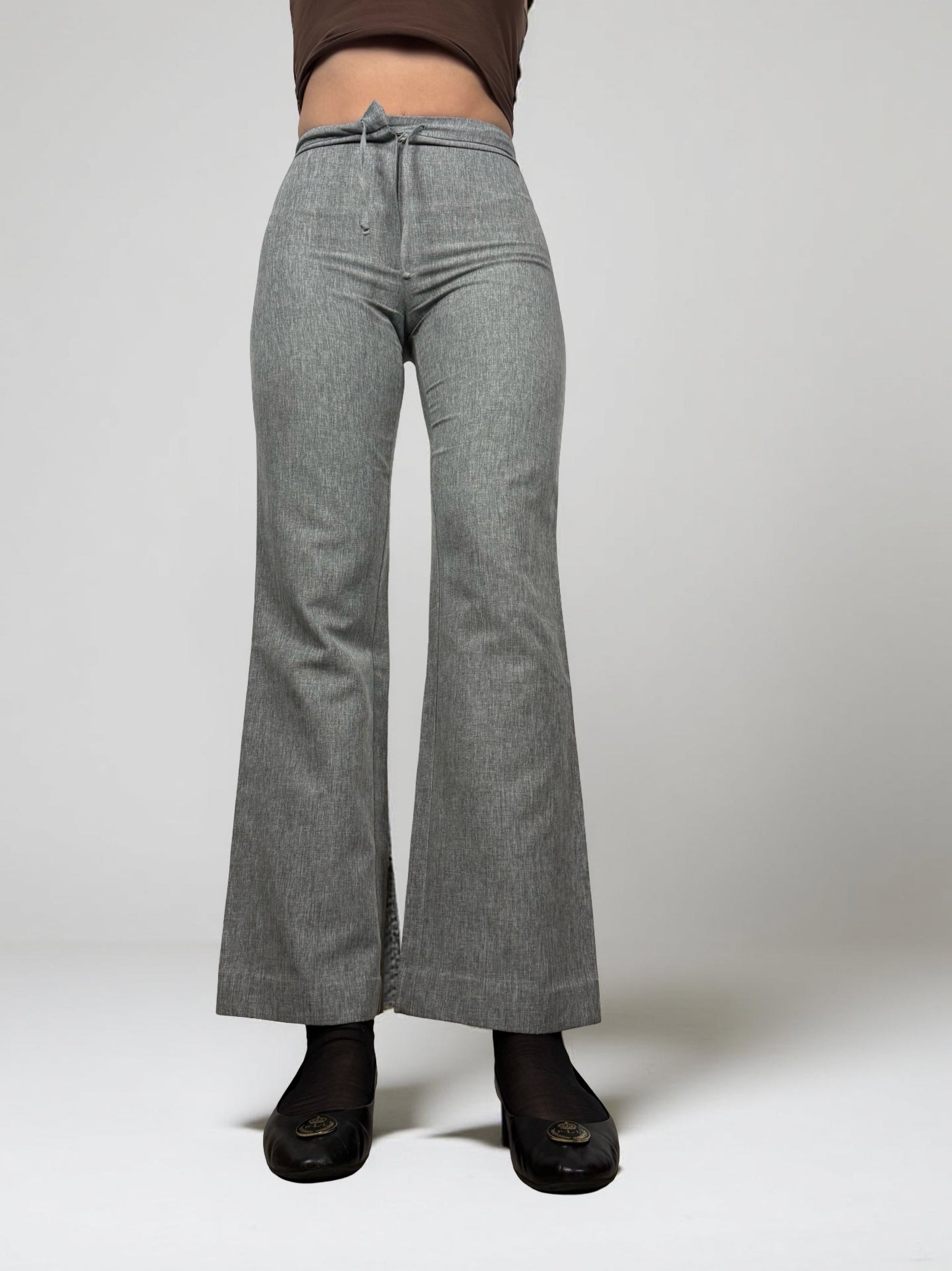 Grey office flare bootcut pants (S)
