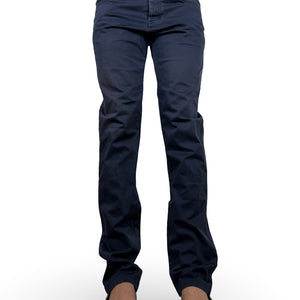 Navy cotton low waist baggy pants (M)