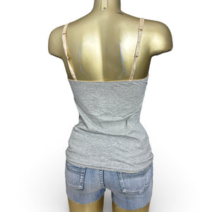 Grey tight fit cotton cami top (M/L)