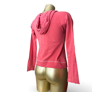 Red 100% cotton tight fit hoodie (S)