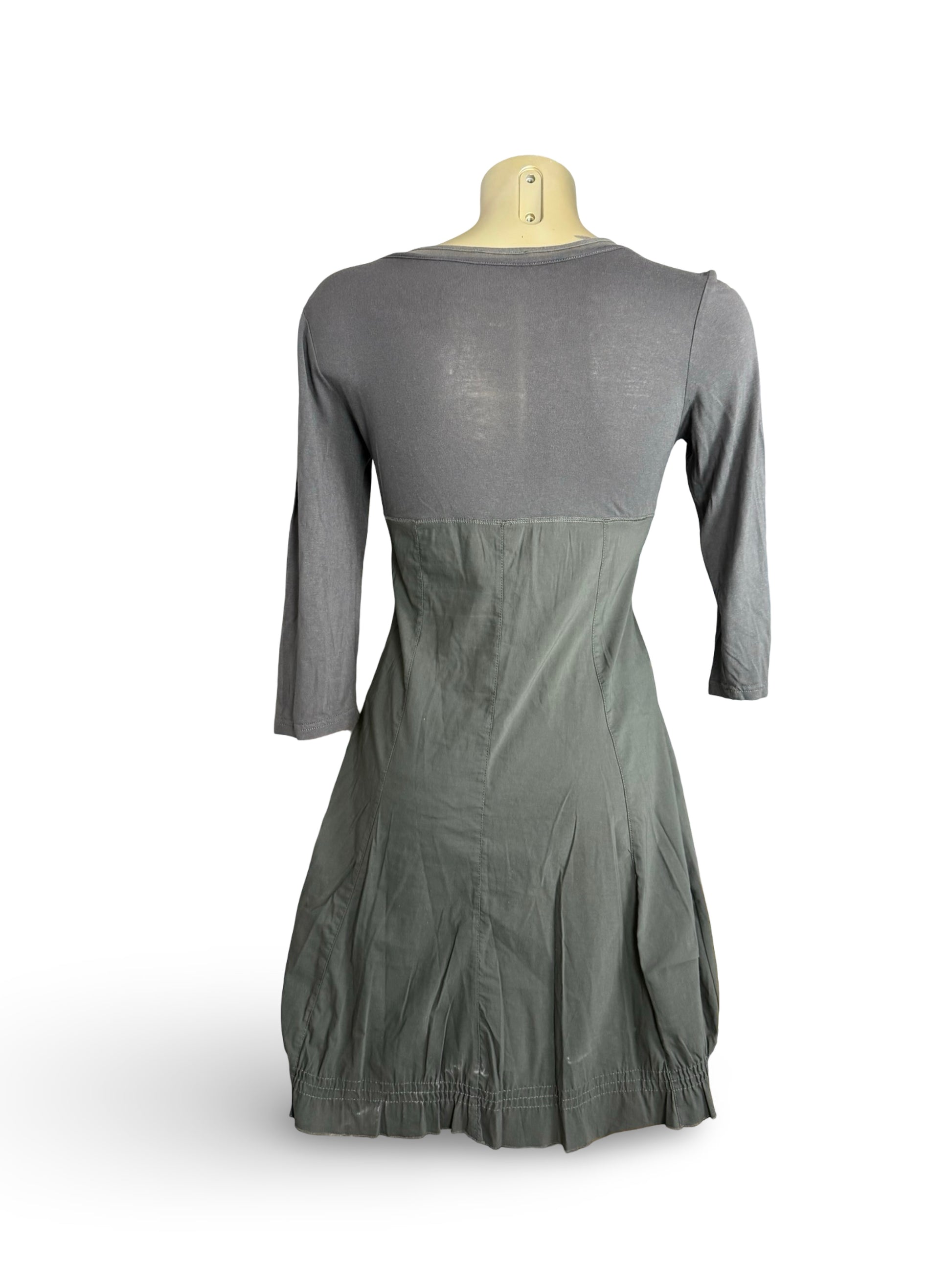 Khaki lace up mini dress (S/M)