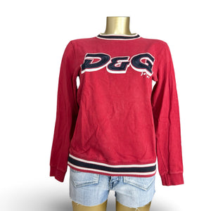 Red round neck sweatshirt (S/M)