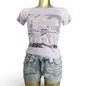 Lilac graphic tee (S/M)
