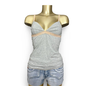 Grey tight fit cotton cami top (M/L)