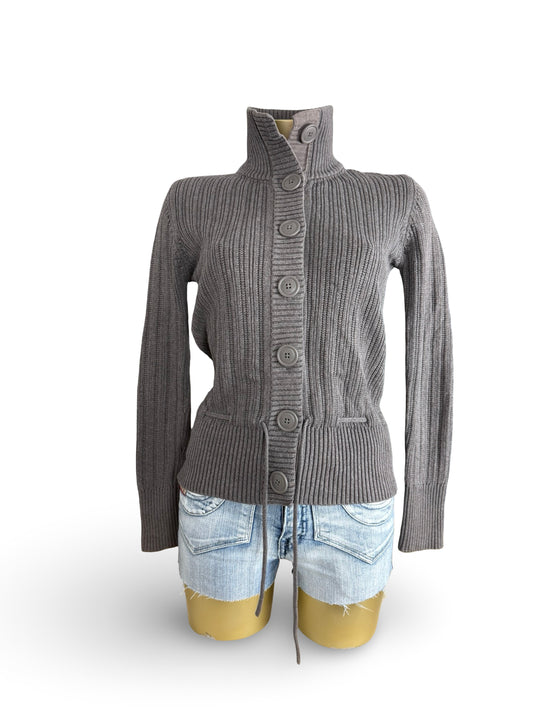 Khaki cardigan jumper (S/M)