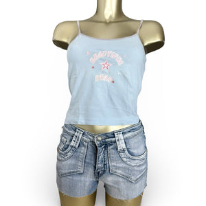 Baby blue cotton cami top (M/L)