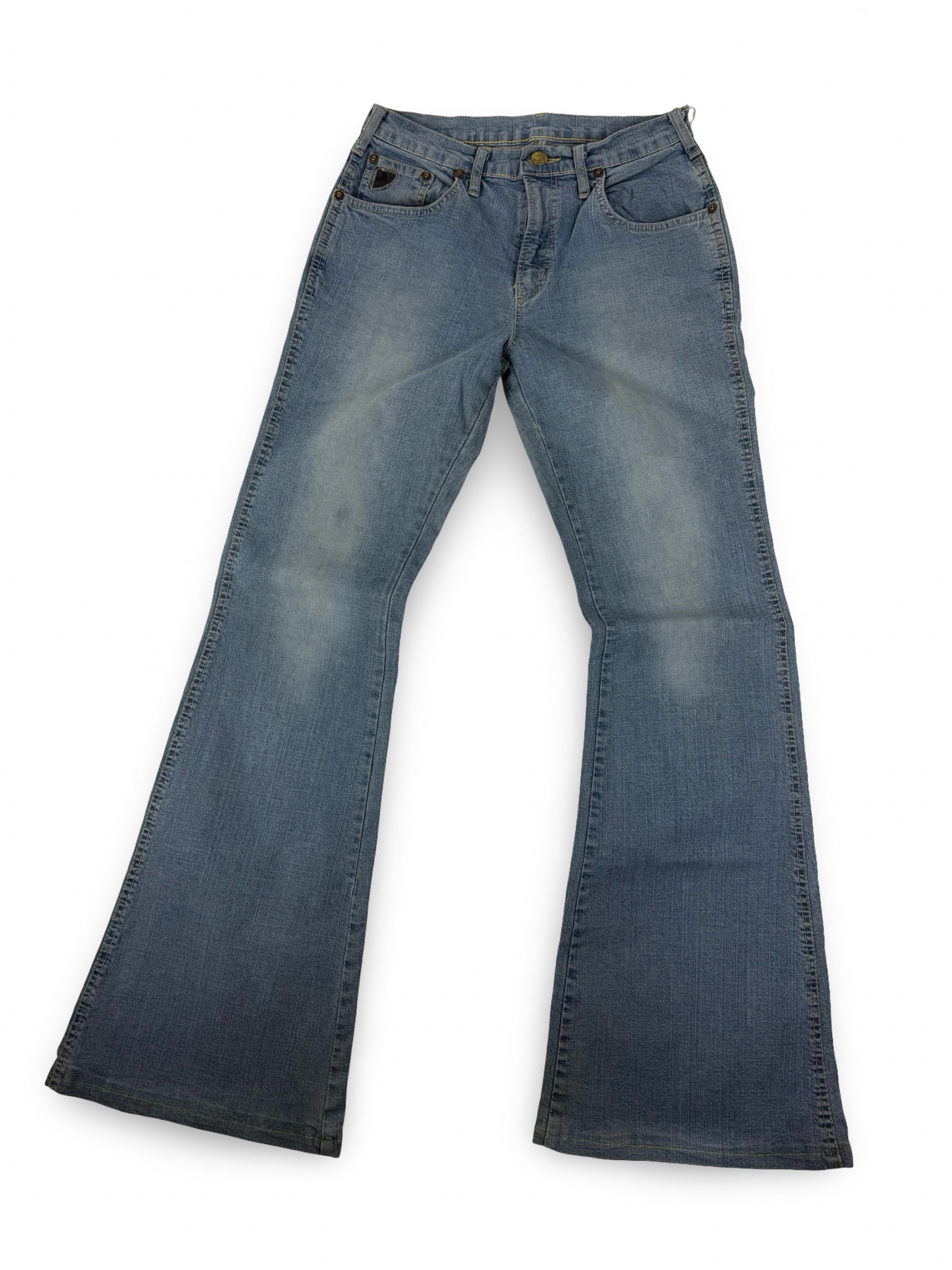 Blue denim  low waist flare / bootcut pants (S)