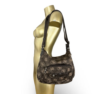 Brown medium besace shoulder bag (27x26cm)