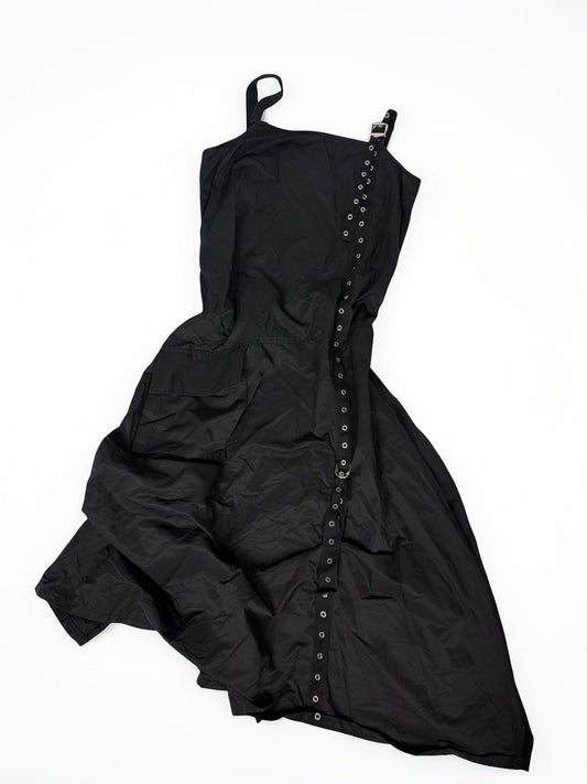 Black buckle belt maxi dress (M/L)