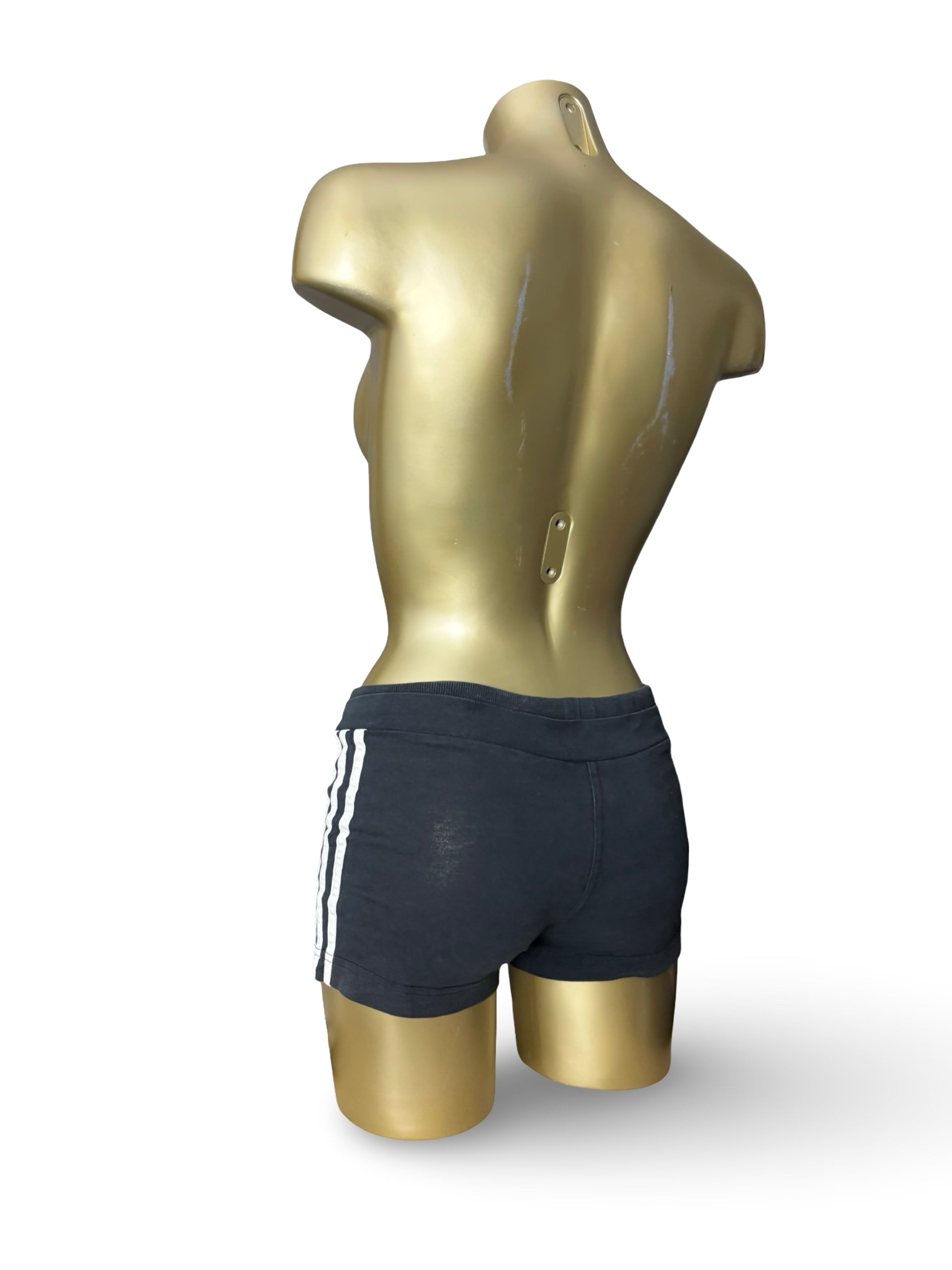 Black cotton low rise mini short (S)