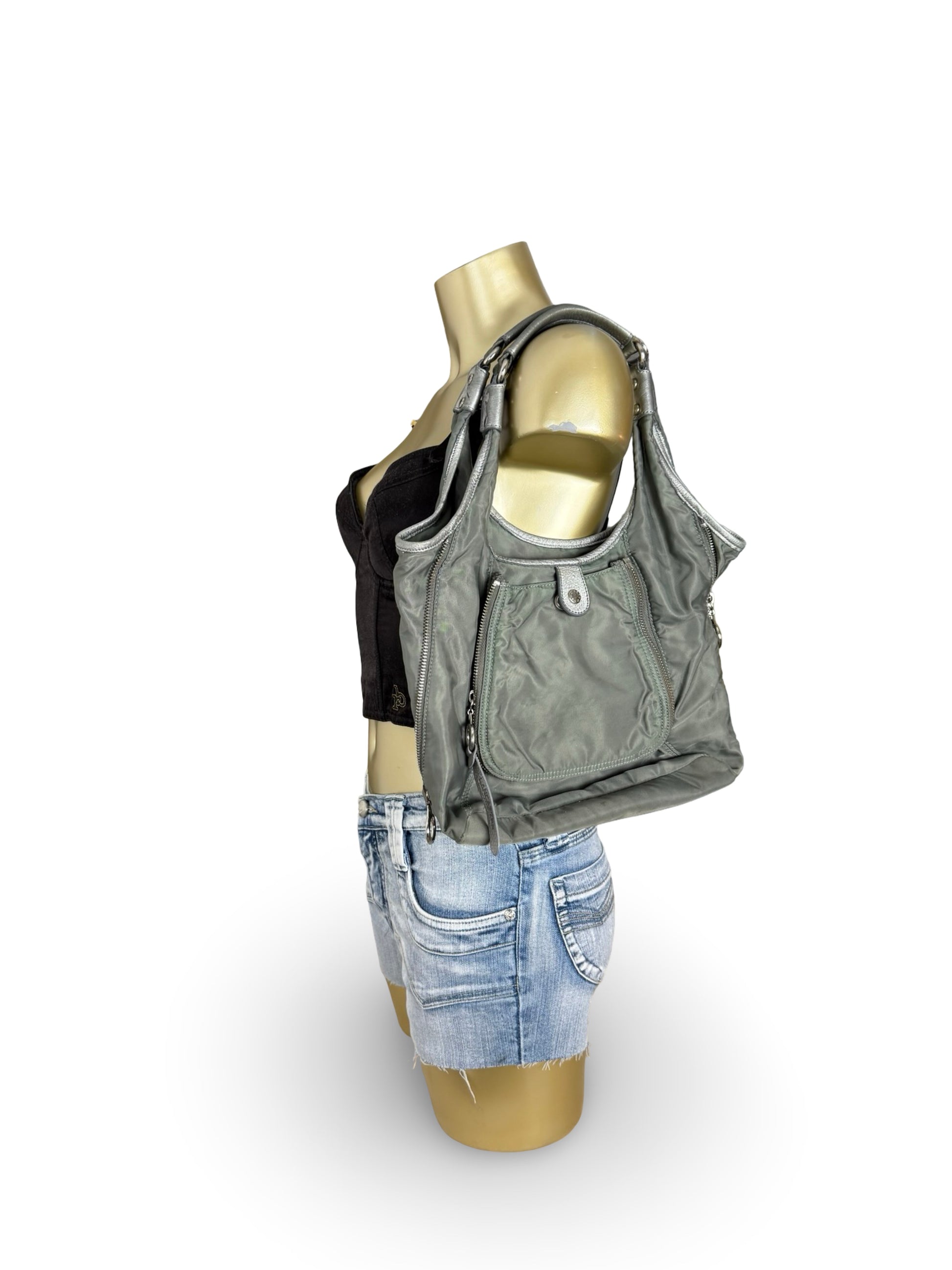 Grey shoulder bag (36x24cm)