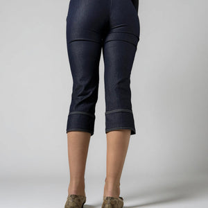 Navy blue low rise capri pants (XS)
