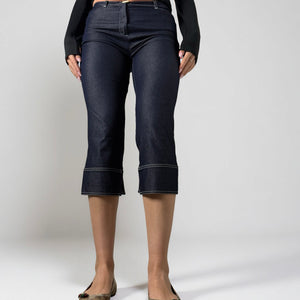 Navy blue low rise capri pants (XS)