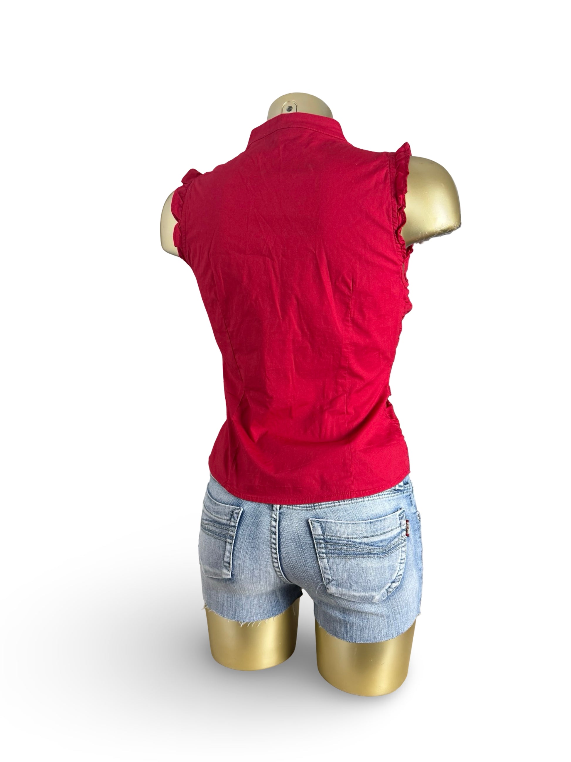 Red ruched buttons up top (S)