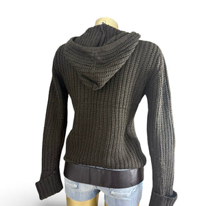 Brown hooded jumper (XS/S)