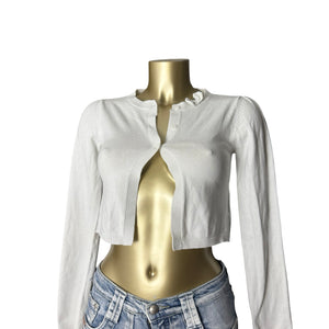 White cotton bolero jumpers (XS)