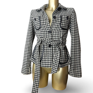 White tight fit trench jacket (S)