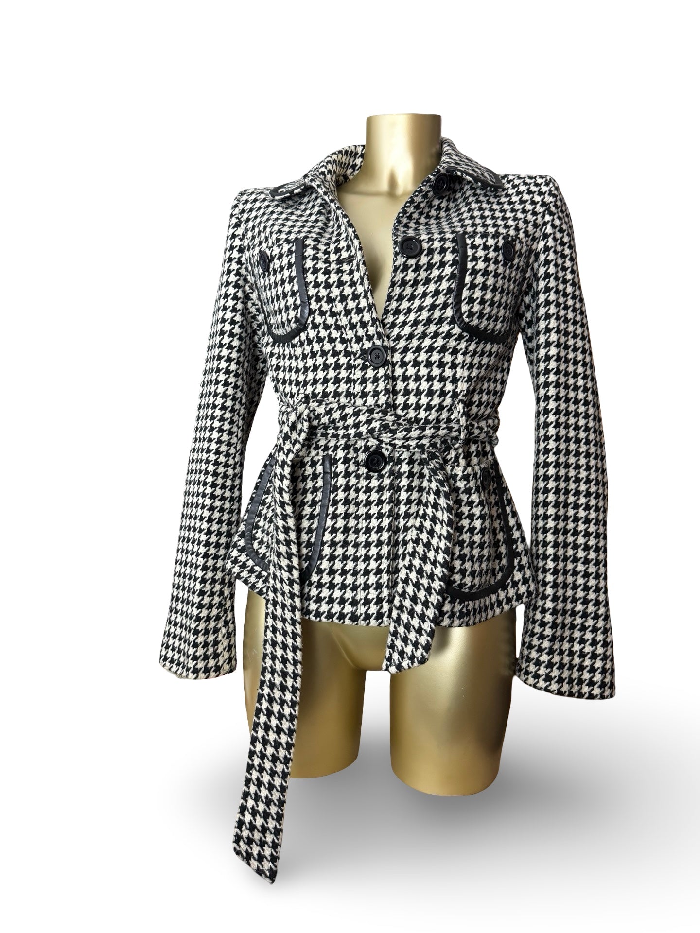 White tight fit trench jacket (S)