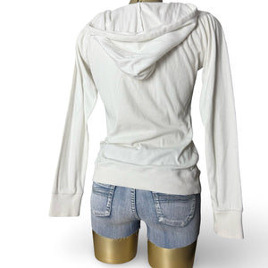 White 100% cotton hoodie (S)