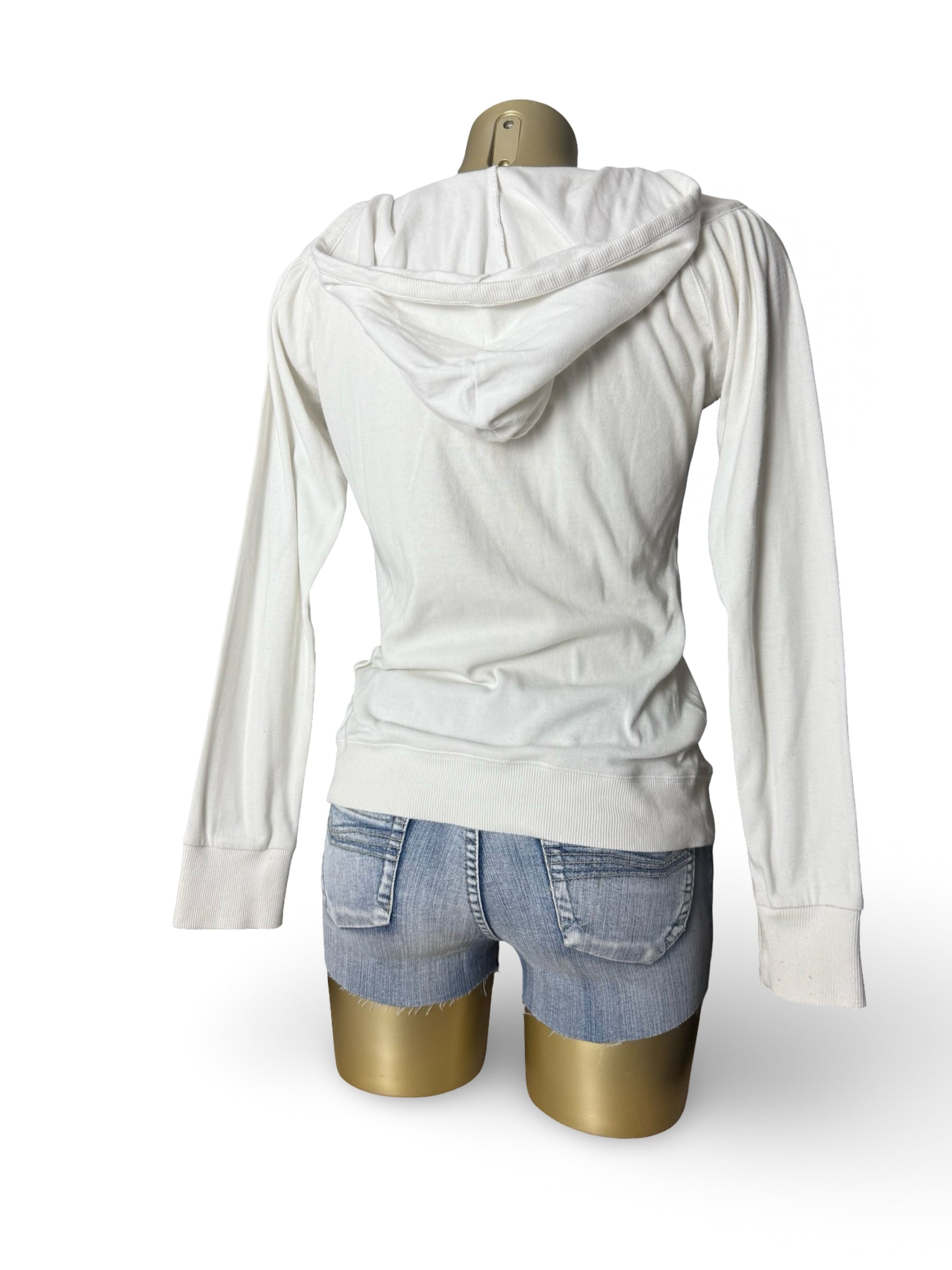 White 100% cotton hoodie (S)