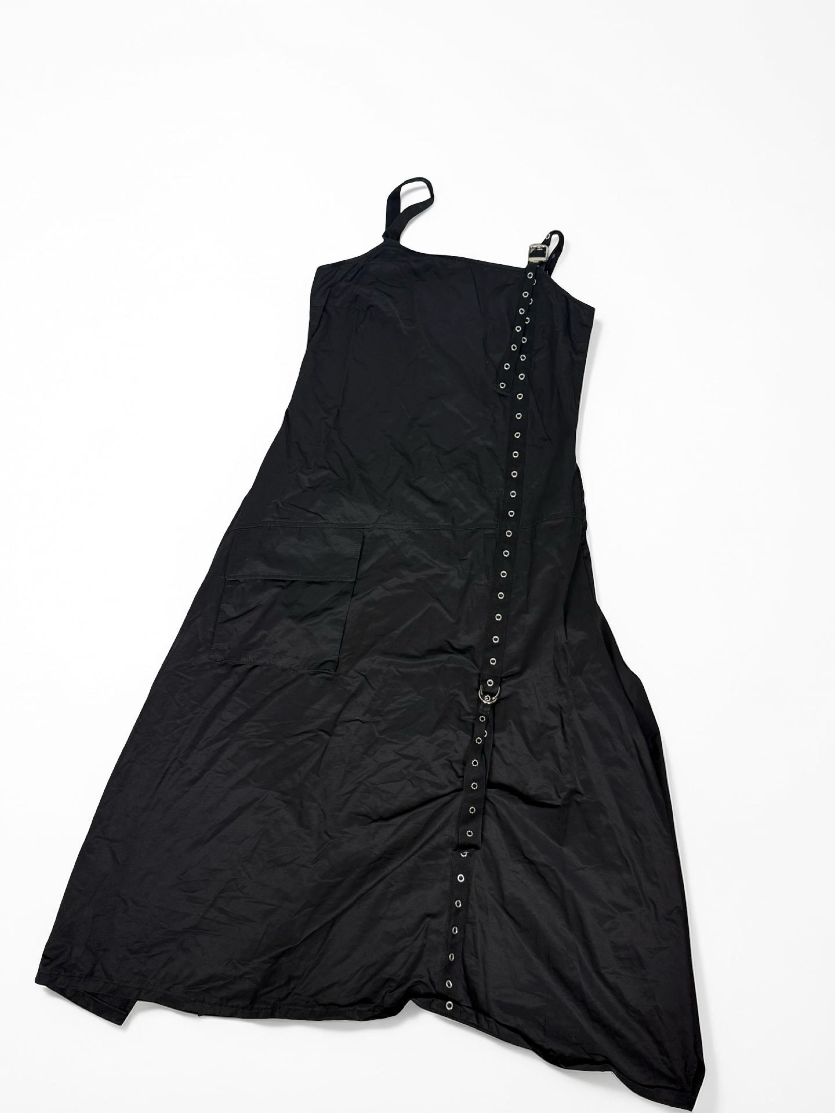 Black buckle belt maxi dress (M/L)