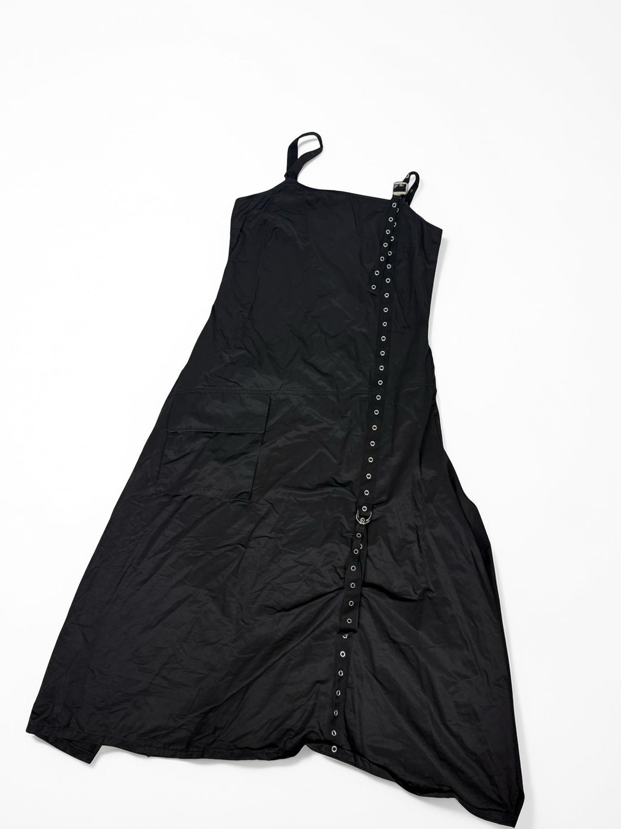 Black buckle belt maxi dress (M/L)